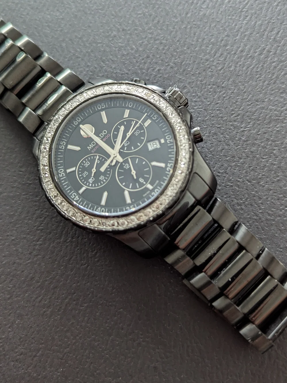 Movado Watch Mens Diamond 800 Series